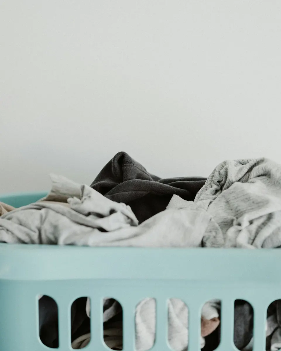A basket of fresh laundry ready for pickup